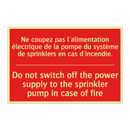 Ne coupez pas l'alimentation électrique /.../ - Do not switch off the power supply /.../
