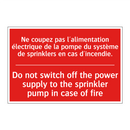 Ne coupez pas l'alimentation électrique /.../ - Do not switch off the power supply /.../