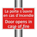 La porte s'ouvre en cas d'incendie /.../ - Door opens in case of fire