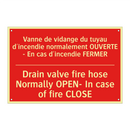 Vanne de vidange du tuyau d'incendie /.../ - Drain valve fire hose Normally /.../
