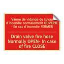 Vanne de vidange du tuyau d'incendie /.../ - Drain valve fire hose Normally /.../