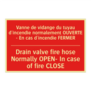 Vanne de vidange du tuyau d'incendie /.../ - Drain valve fire hose Normally /.../