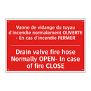 Vanne de vidange du tuyau d'incendie /.../ - Drain valve fire hose Normally /.../