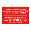 Vanne de vidange du tuyau d'incendie /.../ - Drain valve fire hose Normally /.../