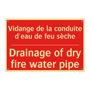 Vidange de la conduite d'eau de /.../ - Drainage of dry fire water pipe /.../