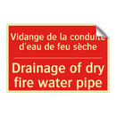 Vidange de la conduite d'eau de /.../ - Drainage of dry fire water pipe /.../