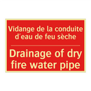 Vidange de la conduite d'eau de /.../ - Drainage of dry fire water pipe /.../