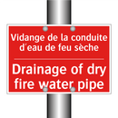 Vidange de la conduite d'eau de /.../ - Drainage of dry fire water pipe /.../