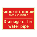 Vidange de la conduite d'eau incendie /.../ - Drainage of fire water pipe
