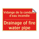 Vidange de la conduite d'eau incendie /.../ - Drainage of fire water pipe
