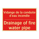 Vidange de la conduite d'eau incendie /.../ - Drainage of fire water pipe