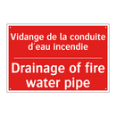 Vidange de la conduite d'eau incendie /.../ - Drainage of fire water pipe