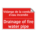 Vidange de la conduite d'eau incendie /.../ - Drainage of fire water pipe