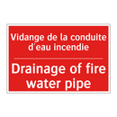 Vidange de la conduite d'eau incendie /.../ - Drainage of fire water pipe