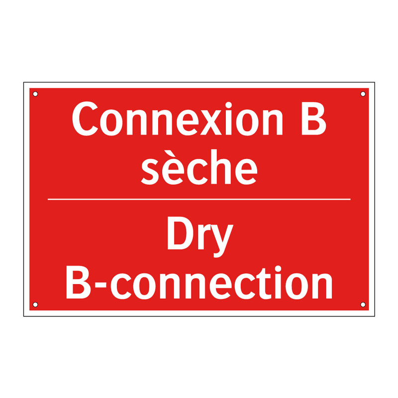 Connexion B sèche - Dry B-connection