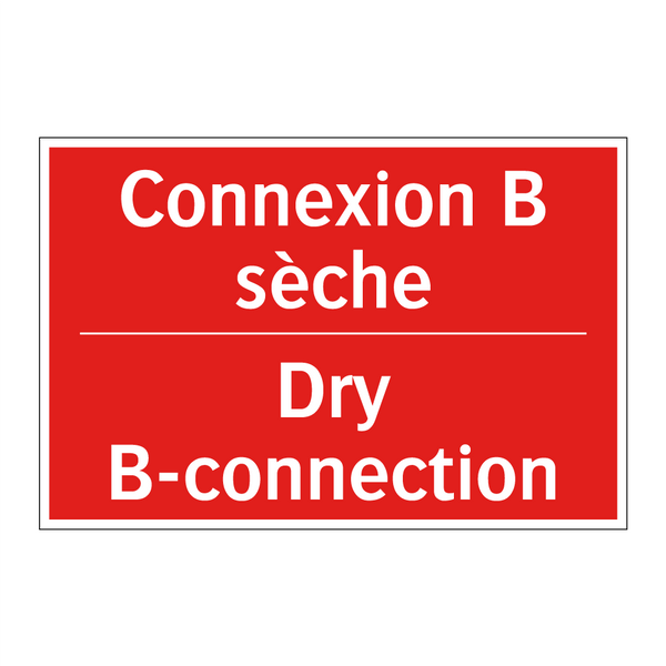 Connexion B sèche - Dry B-connection