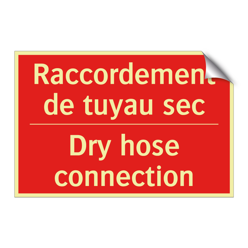 Raccordement de tuyau sec - Dry hose connection