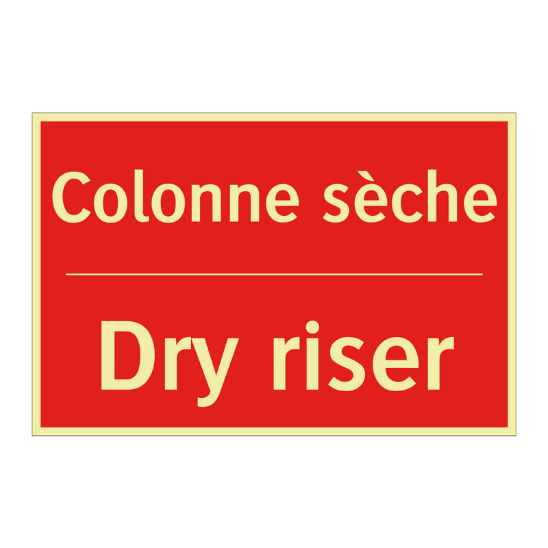 Colonne sèche - Dry riser