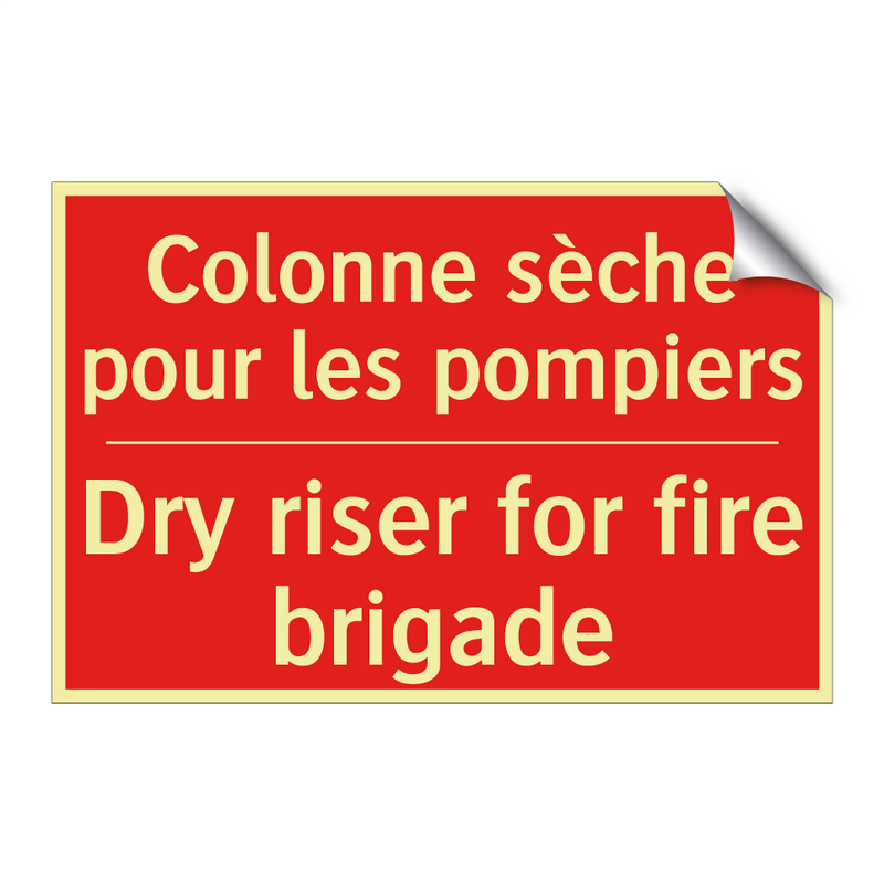Colonne sèche pour les pompiers /.../ - Dry riser for fire brigade