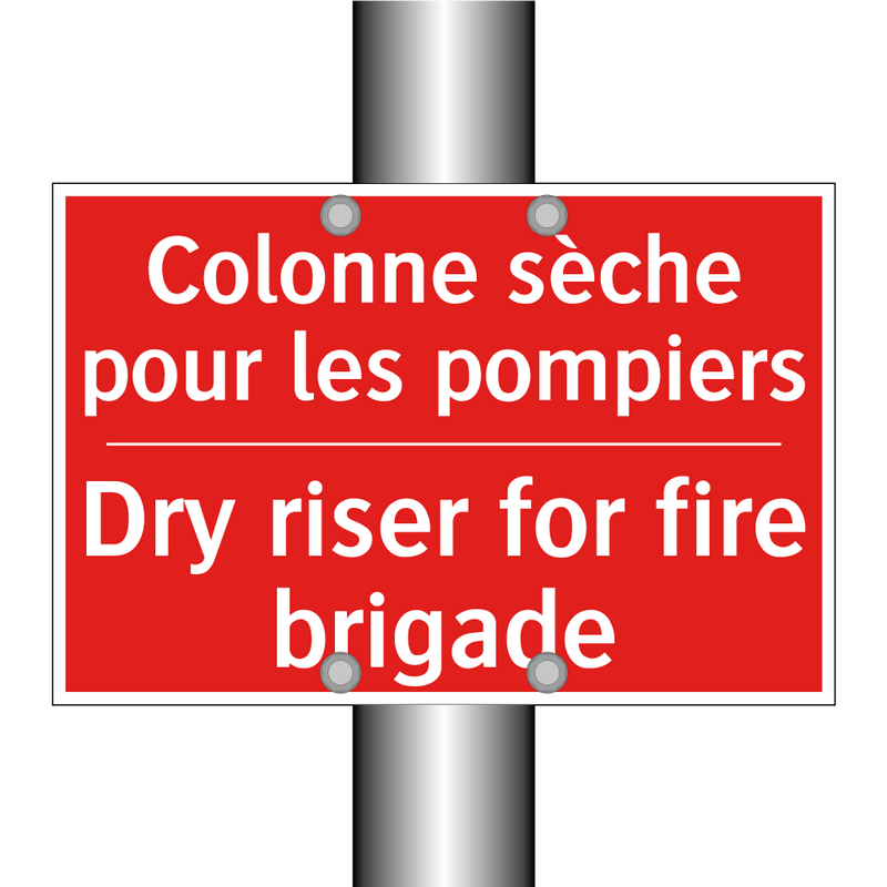 Colonne sèche pour les pompiers /.../ - Dry riser for fire brigade