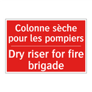 Colonne sèche pour les pompiers /.../ - Dry riser for fire brigade