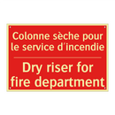 Colonne sèche pour le service /.../ - Dry riser for fire department