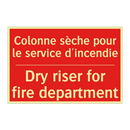 Colonne sèche pour le service /.../ - Dry riser for fire department