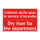Colonne sèche pour le service /.../ - Dry riser for fire department