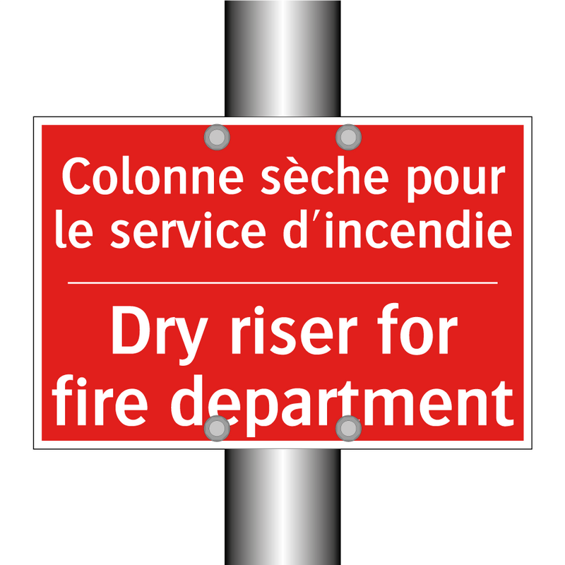 Colonne sèche pour le service /.../ - Dry riser for fire department