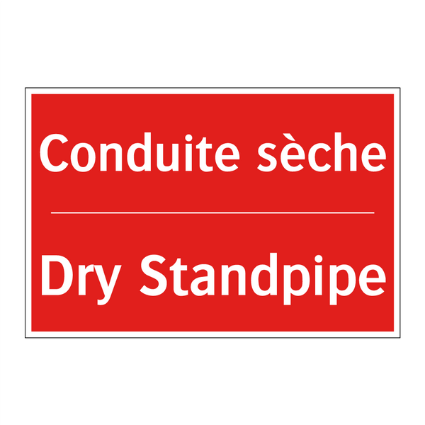 Conduite sèche - Dry Standpipe