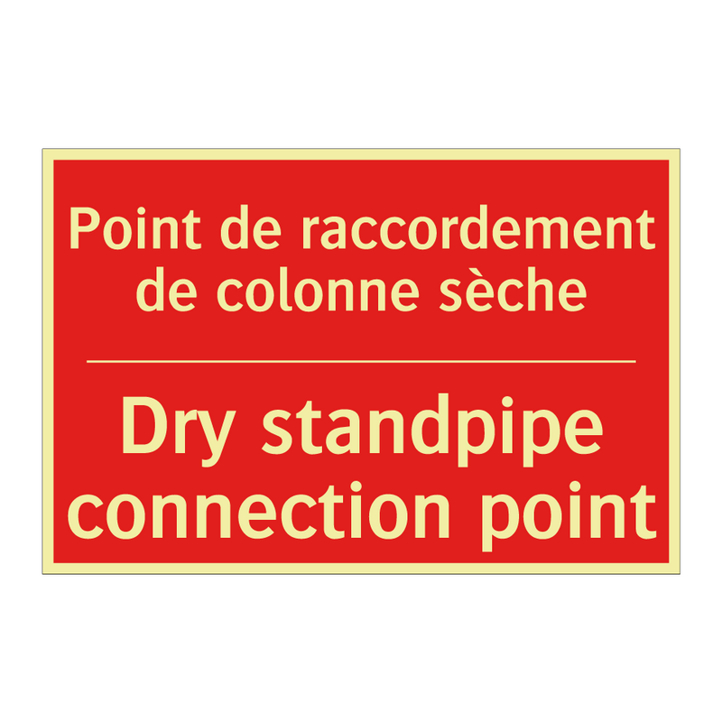 Point de raccordement de colonne /.../ - Dry standpipe connection point