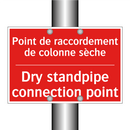 Point de raccordement de colonne /.../ - Dry standpipe connection point