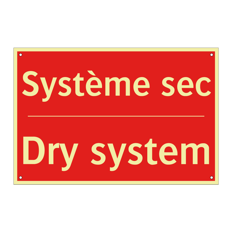Système sec - Dry system