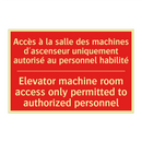 Accès à la salle des machines /.../ - Elevator machine room access only /.../