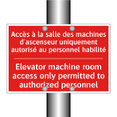 Accès à la salle des machines /.../ - Elevator machine room access only /.../