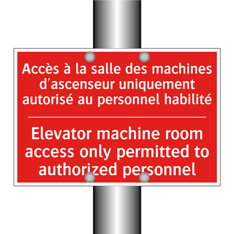 Accès à la salle des machines /.../ - Elevator machine room access only /.../