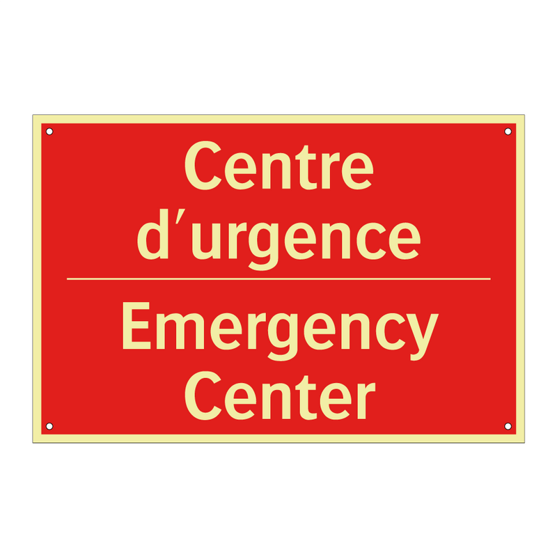 Centre d'urgence - Emergency Center