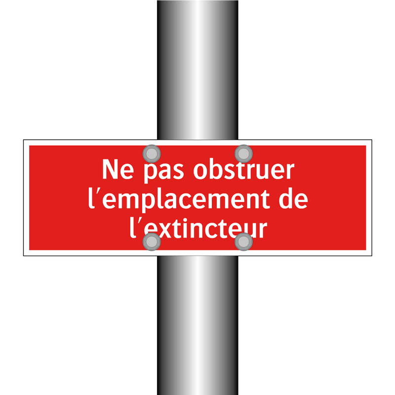 Ne pas obstruer l'emplacement de l'extincteur