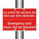La sortie de secours ne doit pas /.../ - Emergency exit must not be blocked /.../