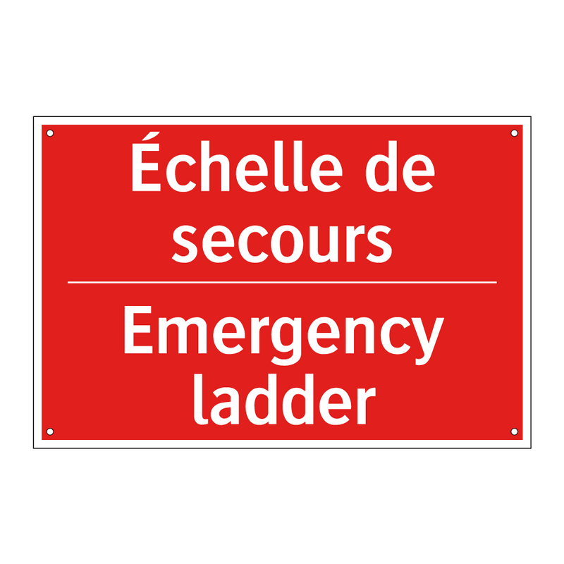 Échelle de secours - Emergency ladder