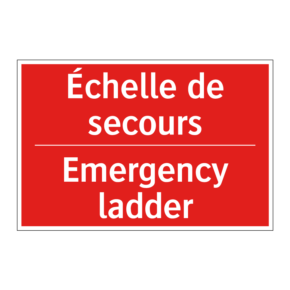 Échelle de secours - Emergency ladder
