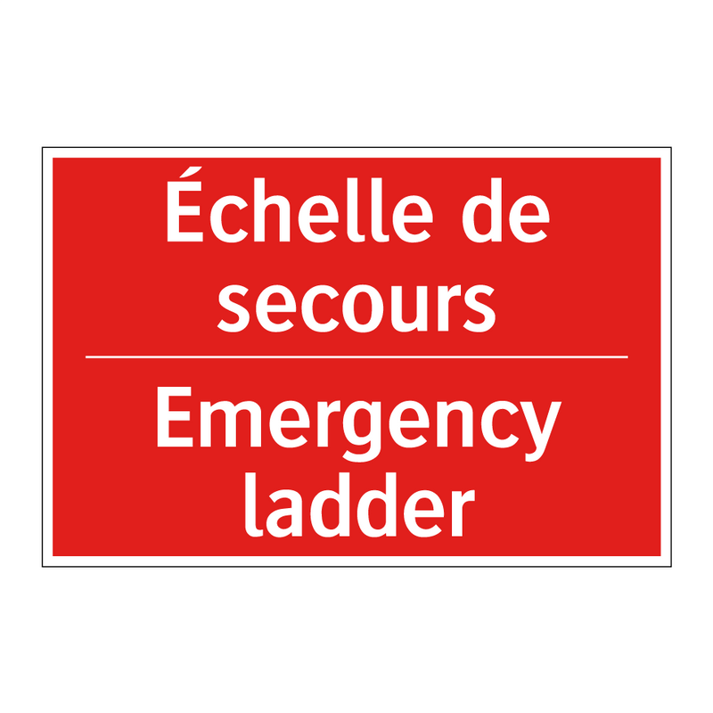 Échelle de secours - Emergency ladder