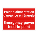 Point d'alimentation d'urgence /.../ - Emergency power feed-in point