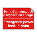 Point d'alimentation d'urgence /.../ - Emergency power feed-in point