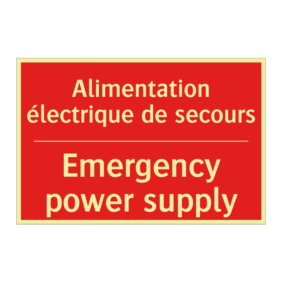 Alimentation électrique de secours /.../ - Emergency power supply