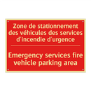 Zone de stationnement des véhicules /.../ - Emergency services fire vehicle /.../