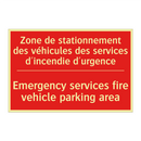 Zone de stationnement des véhicules /.../ - Emergency services fire vehicle /.../