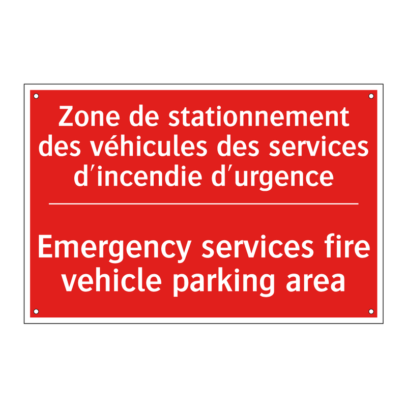 Zone de stationnement des véhicules /.../ - Emergency services fire vehicle /.../