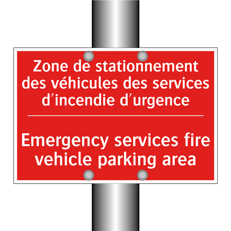 Zone de stationnement des véhicules /.../ - Emergency services fire vehicle /.../