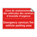 Zone de stationnement des véhicules /.../ - Emergency services fire vehicle /.../